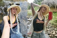 "Hot girl FAPtv" khoe loạt ảnh tắm suối đậm chất mùa hè