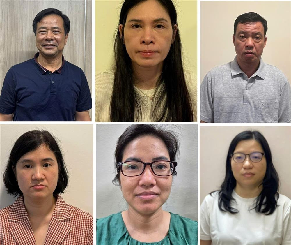 Các đối tượng từ trái qua phải: Nghiêm Quốc Hưng, Phạm Thị Hạnh, Nguyễn Đình Thám, Đặng Thị Phương, Trần Hồng Hạnh, Nguyễn Thị Cẩm Anh. 777766.jpg