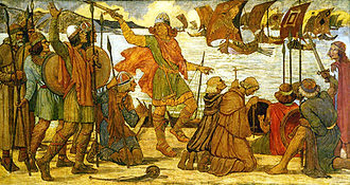 Trong nhiều năm, nhiều người tin rằng người Viking đội mũ sắt có cánh và sừng. Tuy nhiên, đây Nhiều bức tranh, phim ảnh có từ thế kỷ 19 đã khắc họa hình ảnh người Viking đội mũ sắt có sừng. Theo đó, nhiều người tin rằng đó là sự thật nhưng thực tế đây là một quan niệm sai lầm. Ảnh: wikipedia.