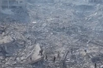 Hình ảnh Gaza thành đống đổ nát sau 6 ngày xung đột Israel-Hamas